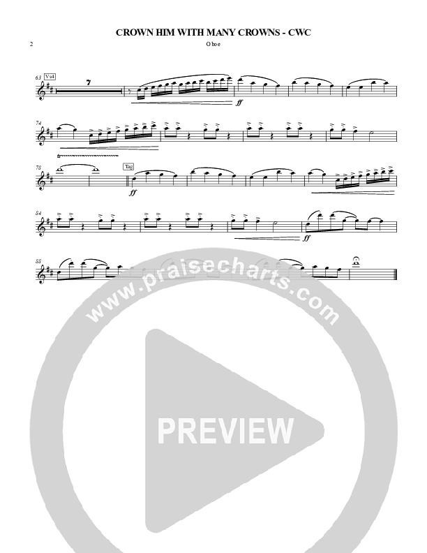 Crown Him With Many Crowns Oboe (Nate Marialke)