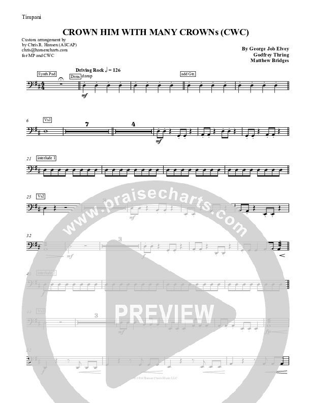 Crown Him With Many Crowns Timpani (Nate Marialke)