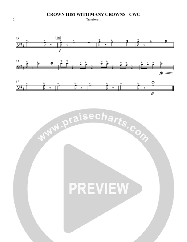 Crown Him With Many Crowns Trombone 1 (Nate Marialke)