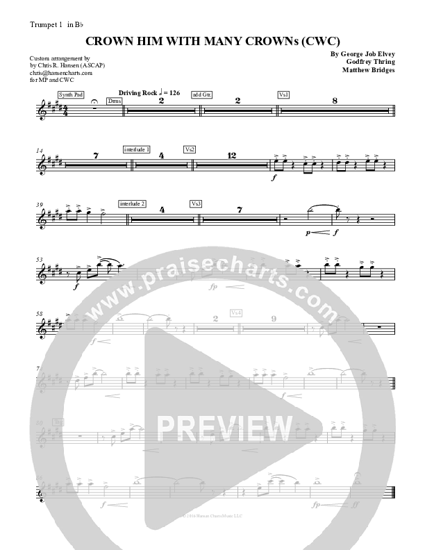 Crown Him With Many Crowns Trumpet 1 (Nate Marialke)