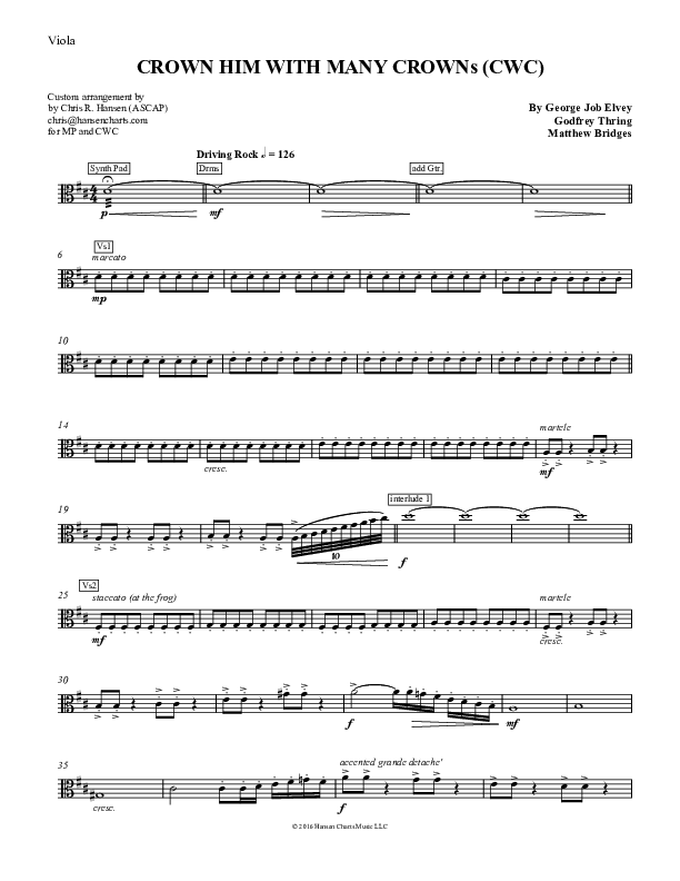 Crown Him With Many Crowns Viola (Nate Marialke)