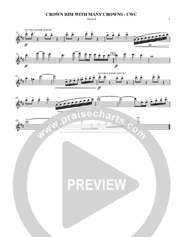 Crown Him With Many Crowns Violin 1 (Nate Marialke)