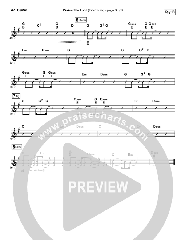 Praise The Lord (Evermore) Acoustic Guitar (Worship Central)