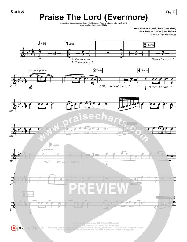 Praise The Lord (Evermore) Wind Pack (Worship Central)