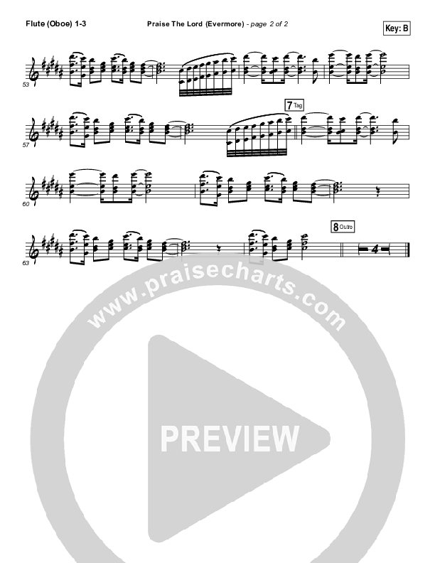 Praise The Lord (Evermore) Flute/Oboe 1/2/3 (Worship Central)