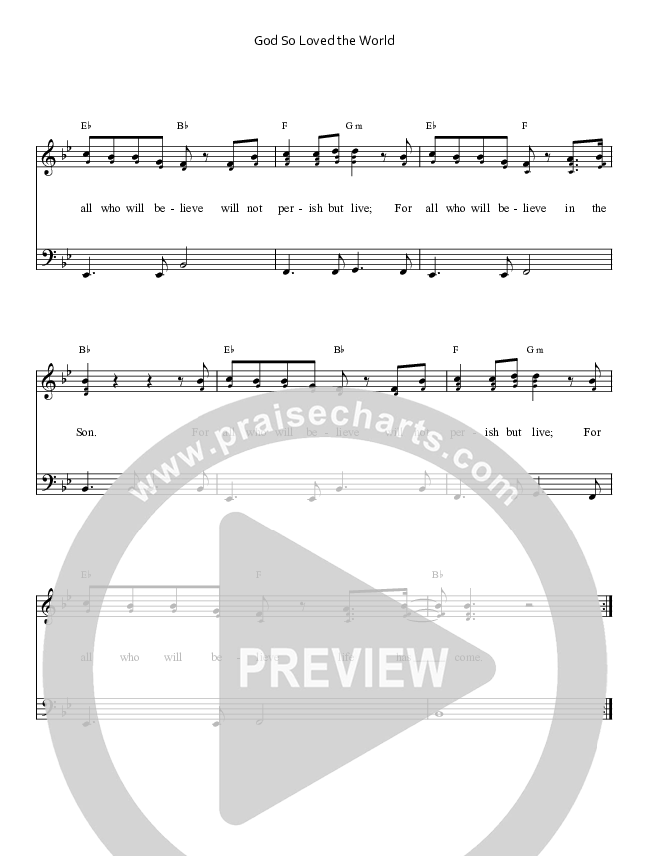 God So Loved The World Lead Sheet (Keith & Kristyn Getty)