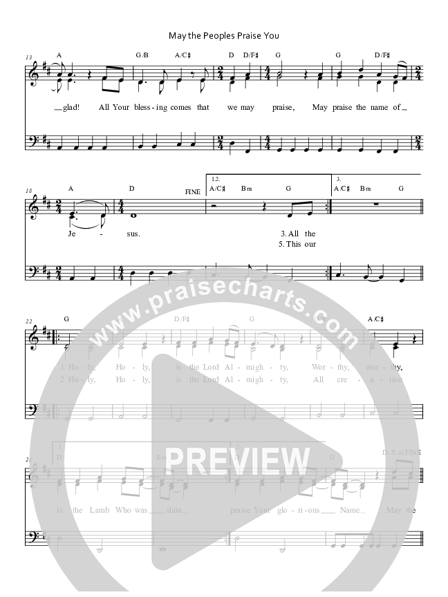 May The Peoples Praise You Lead Sheet (Keith & Kristyn Getty)