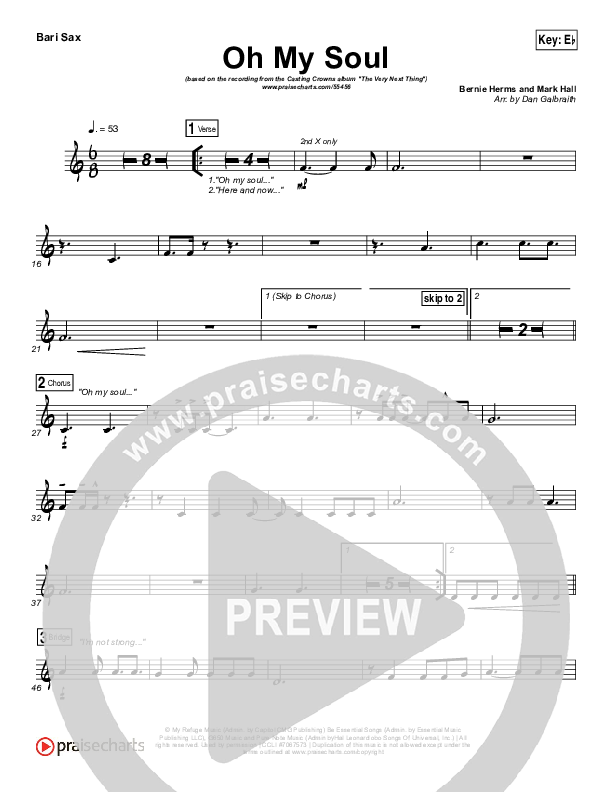 Oh My Soul Bari Sax (Casting Crowns)