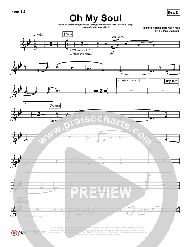 Oh My Soul French Horn 1/2 (Casting Crowns)