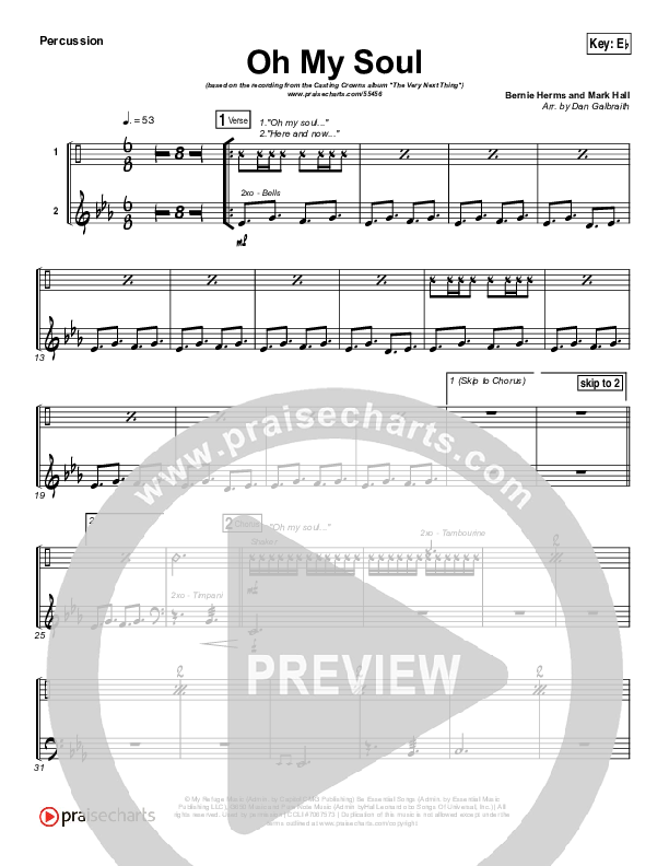 Oh My Soul Percussion (Casting Crowns)