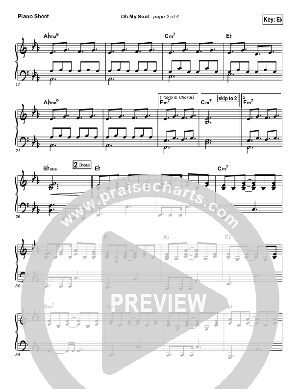 Oh My Soul Piano Sheet (Print Only) (Casting Crowns)