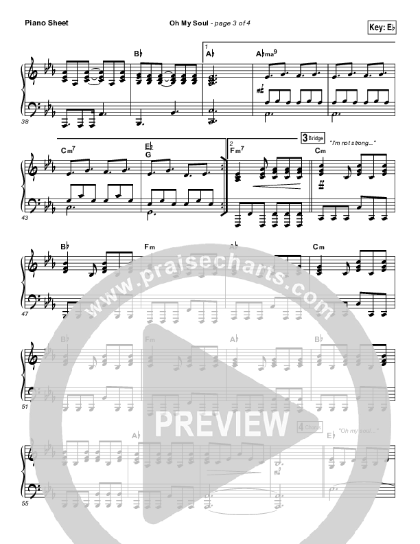 Oh My Soul Piano Sheet (Print Only) (Casting Crowns)