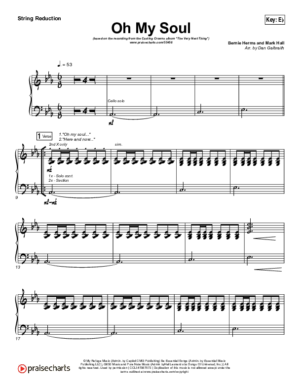 Oh My Soul Synth Strings (Casting Crowns)