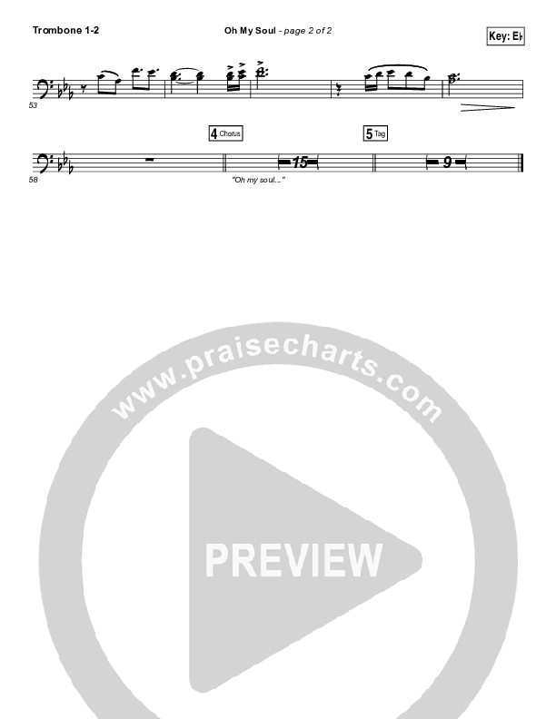Oh My Soul Trombone 1/2 (Casting Crowns)