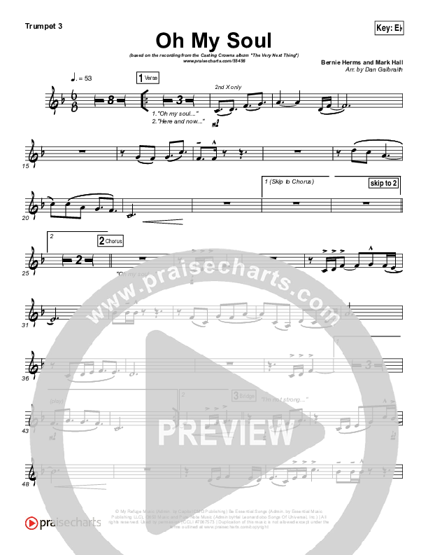 Oh My Soul Trumpet 3 (Casting Crowns)