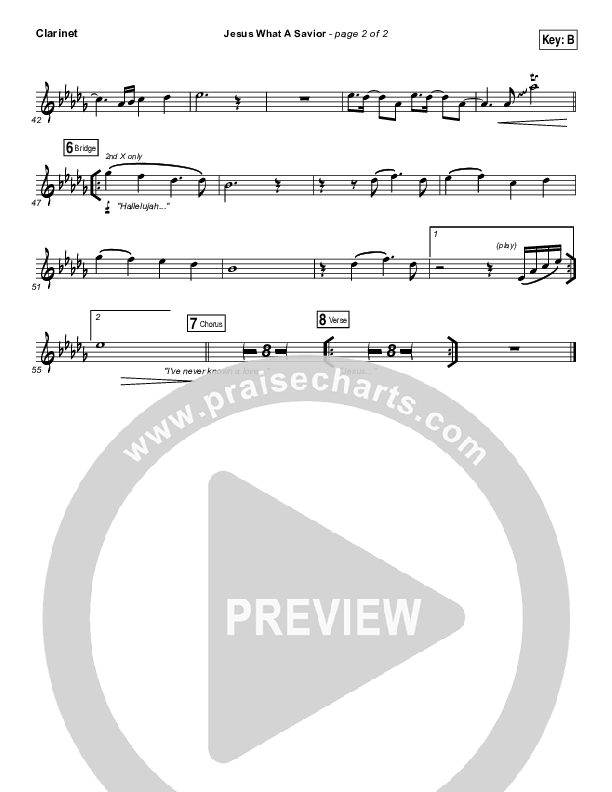 Jesus What A Savior Clarinet (Housefires)