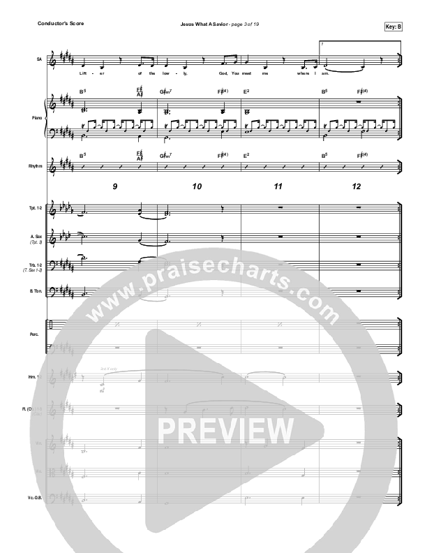 Jesus What A Savior Conductor's Score (Housefires)