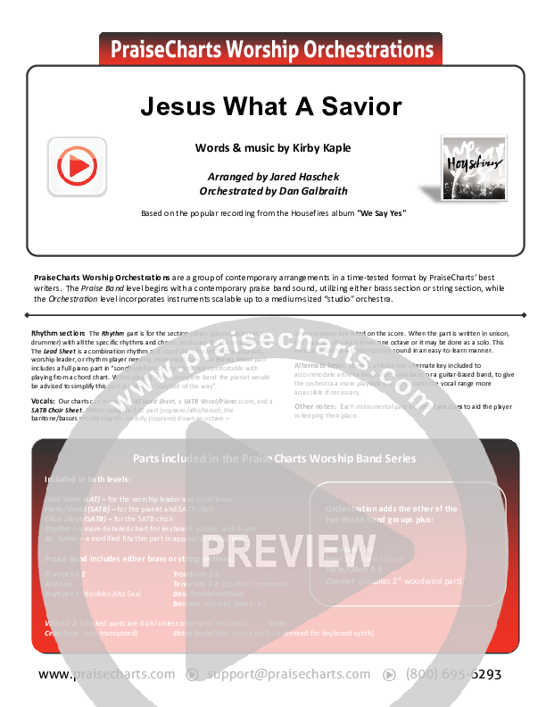 Jesus What A Savior Cover Sheet (Housefires)