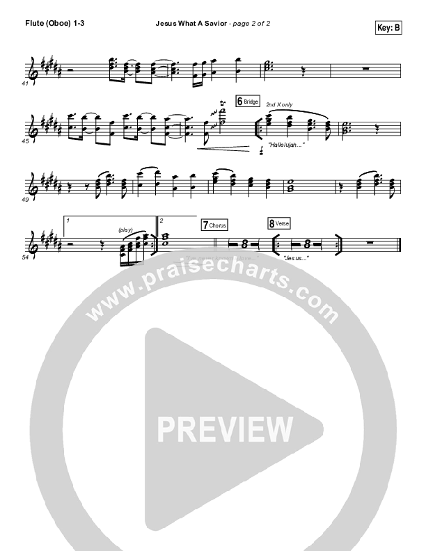 Jesus What A Savior Flute/Oboe 1/2/3 (Housefires)