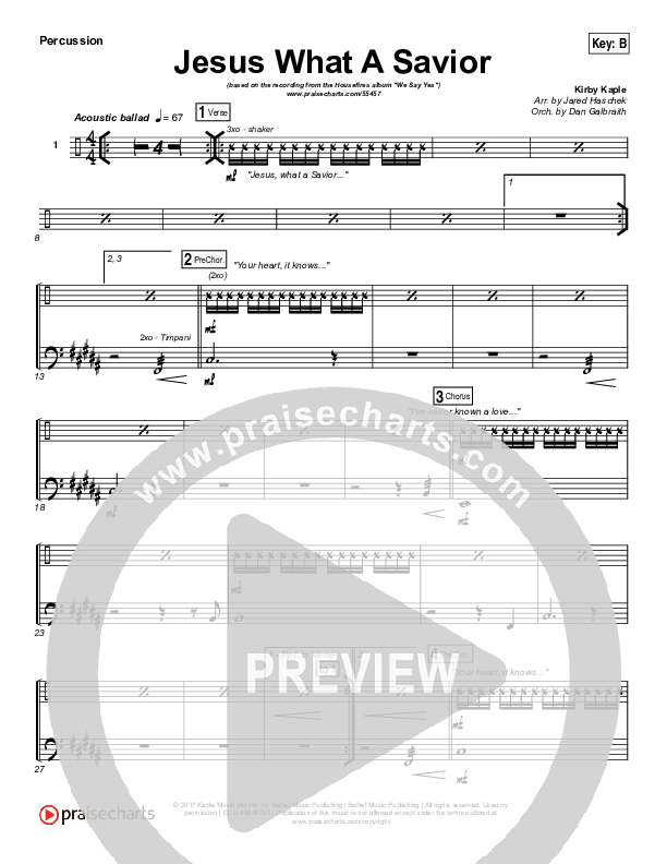 Jesus What A Savior Percussion (Housefires)