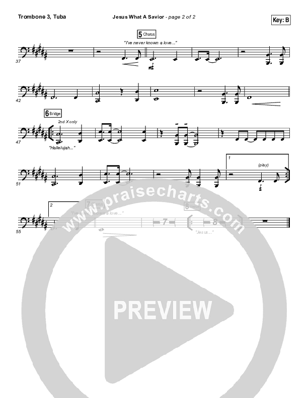 Jesus What A Savior Trombone 3/Tuba (Housefires)