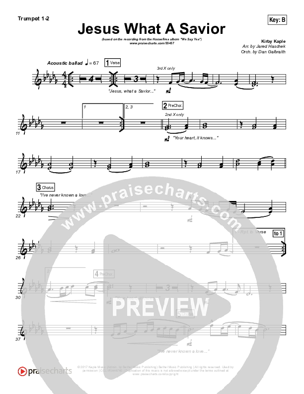 Jesus What A Savior Trumpet 1,2 (Housefires)