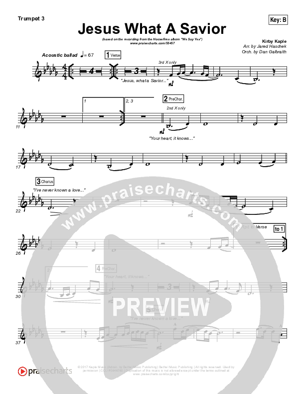 Jesus What A Savior Trumpet 3 (Housefires)