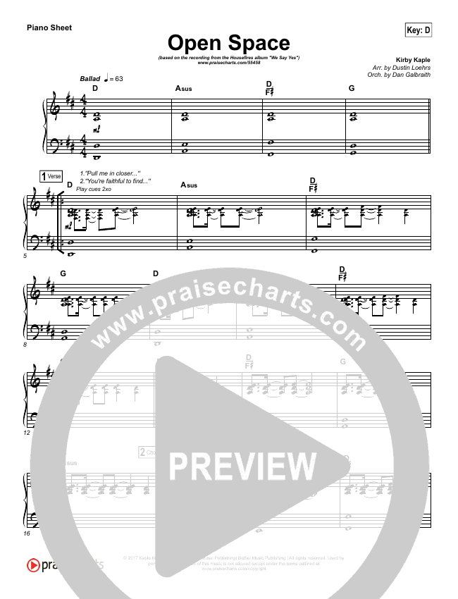 Open Piano Chords Chart