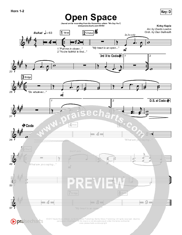 Open Space French Horn 1/2 (Housefires)