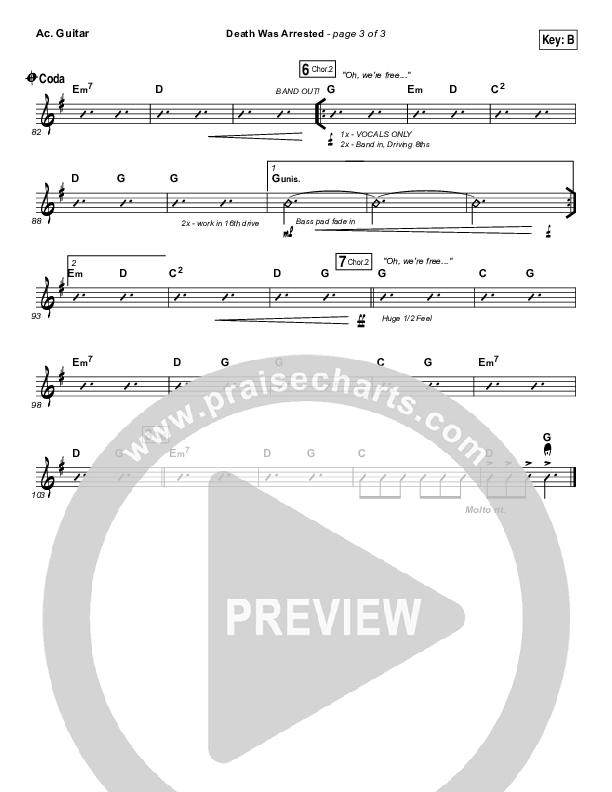 Death Was Arrested Acoustic Guitar (North Point Worship / Seth Condrey)