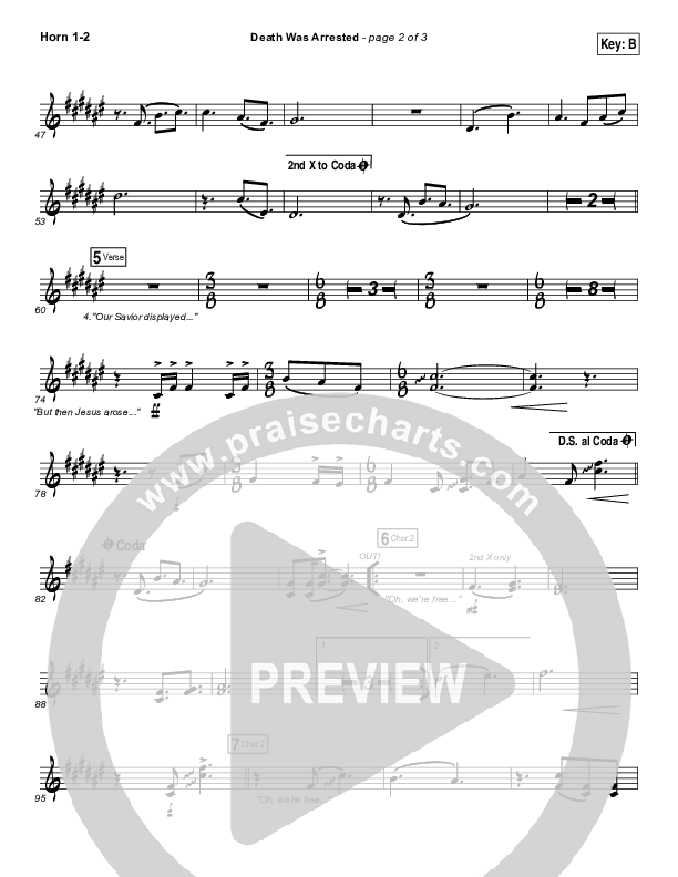 Death Was Arrested French Horn 1/2 (North Point Worship / Seth Condrey)