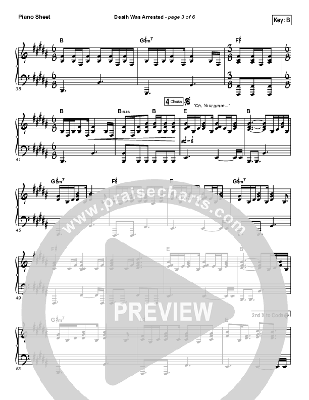 Death Was Arrested Piano Sheet (North Point Worship / Seth Condrey)