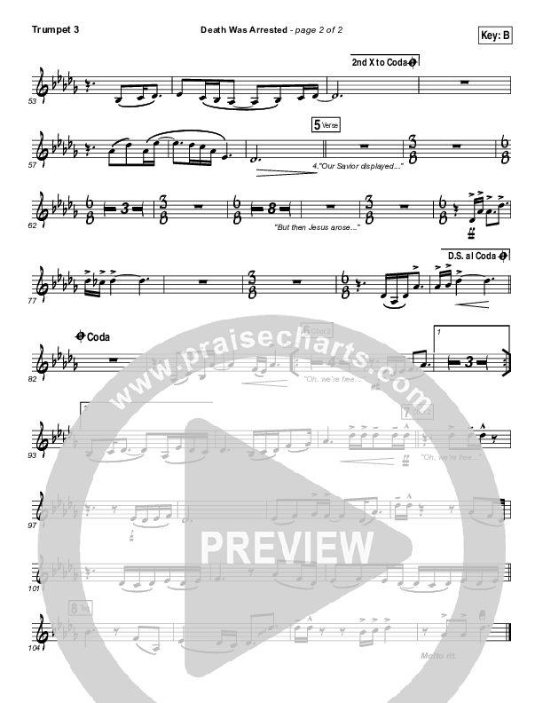 Death Was Arrested Trumpet 3 (North Point Worship / Seth Condrey)