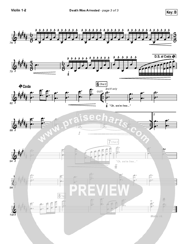 Death Was Arrested Violin 1/2 (North Point Worship / Seth Condrey)