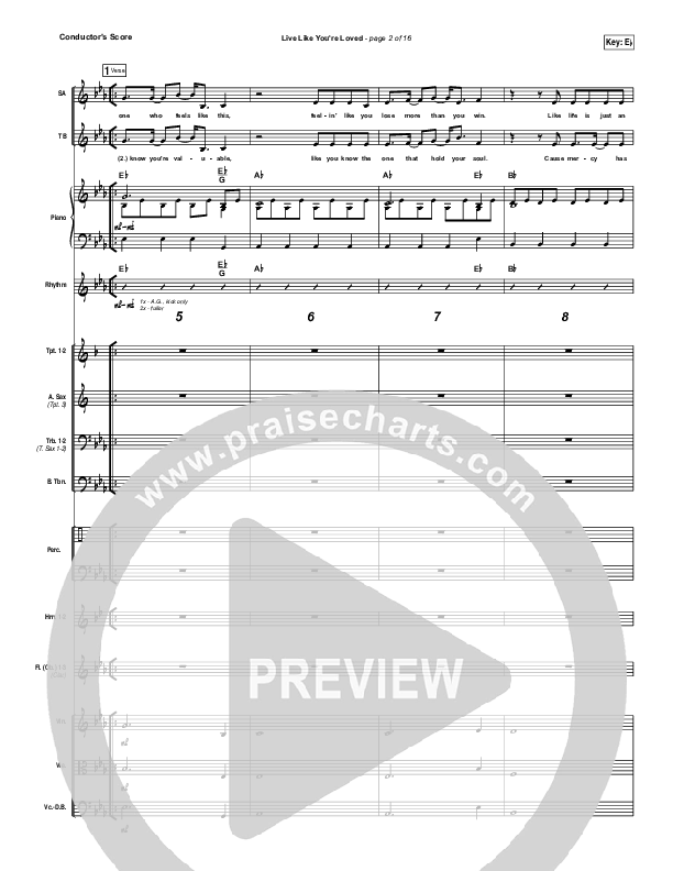 Live Like You're Loved Orchestration (Hawk Nelson)