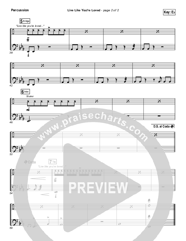 Live Like You're Loved Percussion (Hawk Nelson)