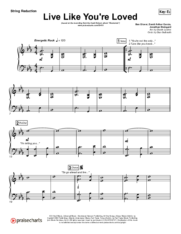 Live Like You're Loved Synth Strings (Hawk Nelson)