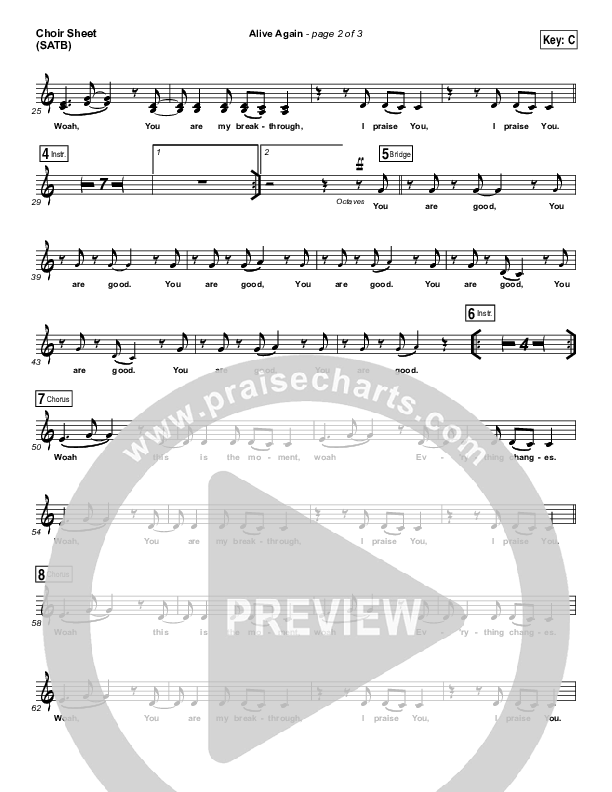 Alive Again Choir Vocals (SATB) (Planetshakers)