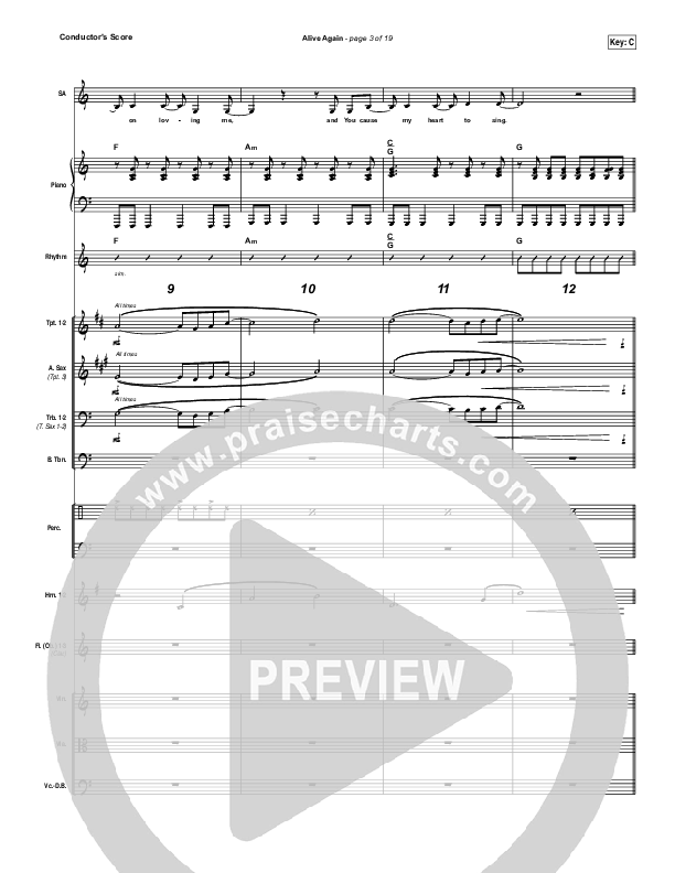 Alive Again Conductor's Score (Planetshakers)