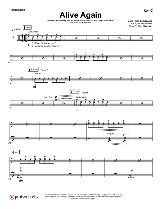 Alive Again Percussion (Planetshakers)