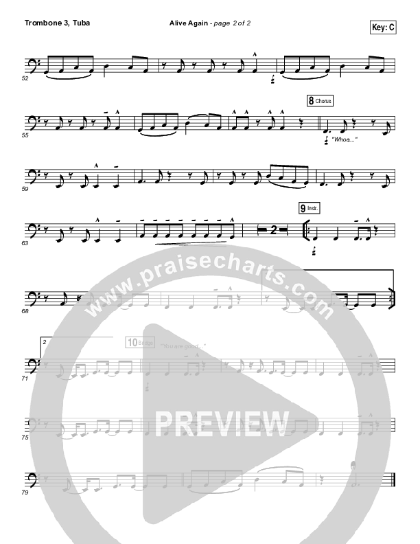 Alive Again Trombone 3/Tuba (Planetshakers)