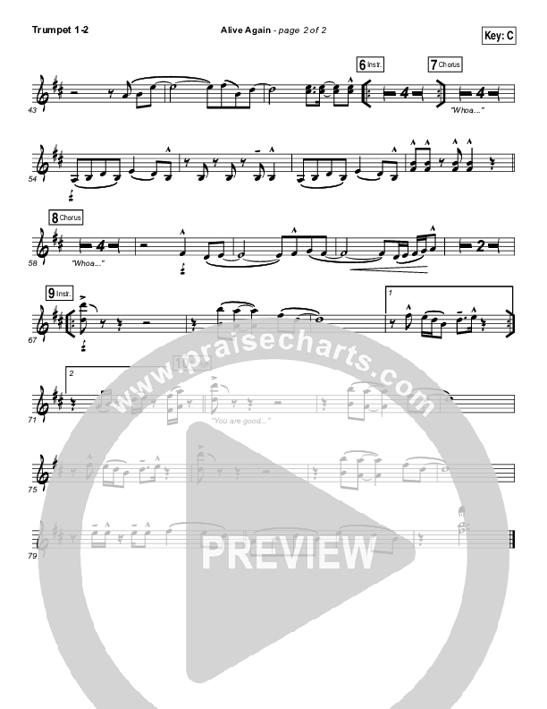 Alive Again Trumpet 1,2 (Planetshakers)