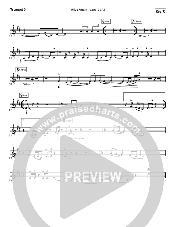 Alive Again Trumpet 3 (Planetshakers)