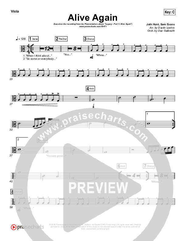 Alive Again Viola (Planetshakers)