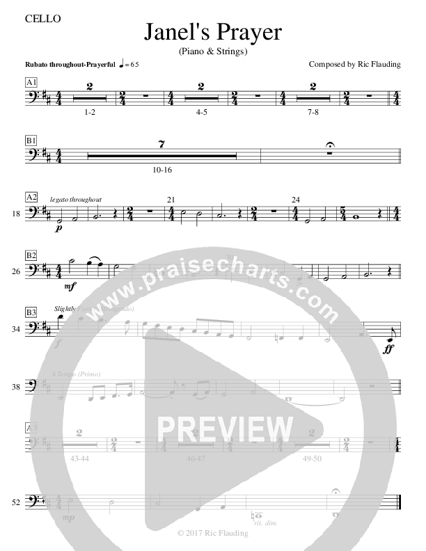Janel's Prayer (Instrumental) Cello (Ric Flauding)