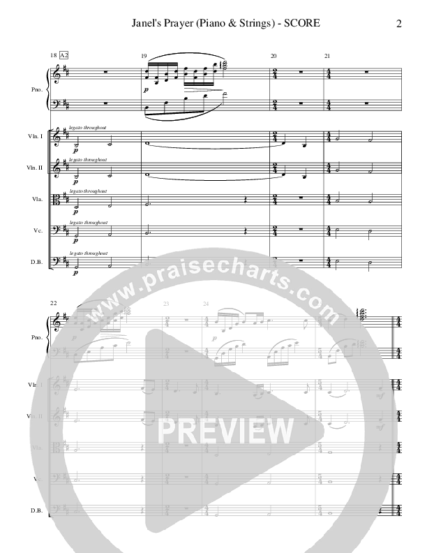 Janel's Prayer (Instrumental) Conductor's Score (Ric Flauding)