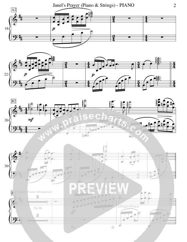 Janel's Prayer (Instrumental) Piano Sheet (Ric Flauding)