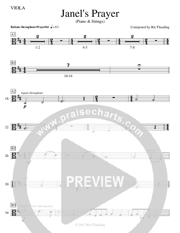 Janel's Prayer (Instrumental) Viola (Ric Flauding)