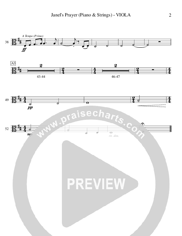 Janel's Prayer (Instrumental) Viola (Ric Flauding)