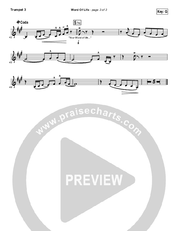 Word Of Life Trumpet 3 (Jeremy Camp)
